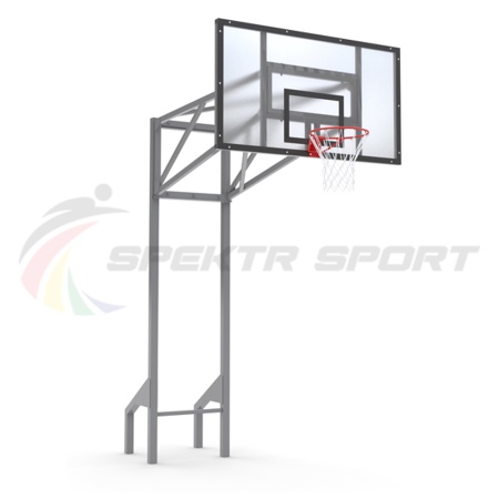 Купить Стойка баскетбольная уличная усиленная со щитом из оргстекла, кольцом и сеткой SP D 413 в Камышине 